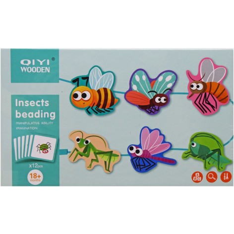 Деревянная игра-шнуровка "Насекомые"