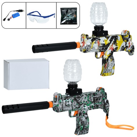 Автомат акум, 42см, стріляє водяними кулями, USBзарядне, мікс видів, в кор-ці, 30,5-19,5-7см 