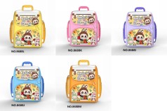 Банківський термінал Labubu, рюкзак, 21-19-10см, сейф з кодом,затягує купюри,музика,звук,світло, гроші, 5 кольорів, на бат-ці, в кор-ці, 21-22-11,5см 