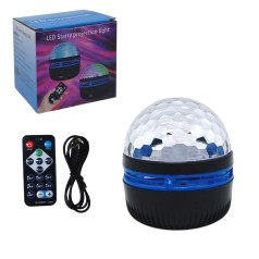 Ночник от сети, провод usb-mini, подвижная проекция, 3 цвета, реагирует на звук, пульт, в коробке