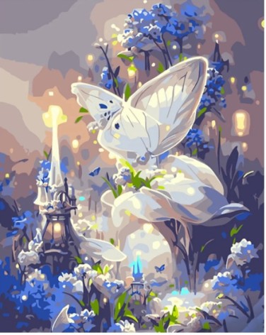 Набор для росписи по номерам Сказочные цветы Strateg размером 30х40 см (SS6771)