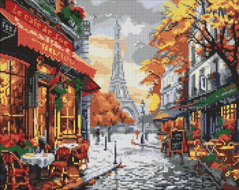 Набір з алмазною мозаїкою Чарівність Парижа Ideyka 40х50 см AMO8096