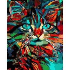 Роспись по номерам Радужный кот