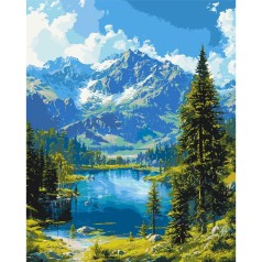 Картина по номерам Пейзаж. Горный покой 40*50 см Оригами LW 30990