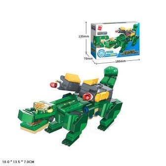Конструктор Brick 41217 Cube of mechanical beasts-Crocodile with Heavy Artillery 142 дет. собранный, коробка 18*