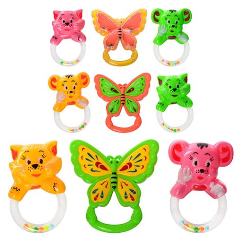 Брязкальце 3шт, 3 цвета, в п/е 13-16-3,5см 