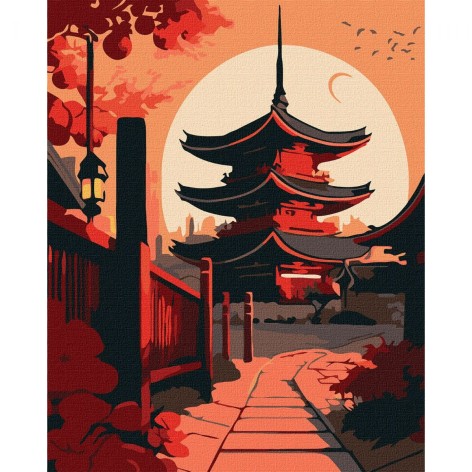 Набор для росписи номеров. "Восточный пейзаж" 40х50см