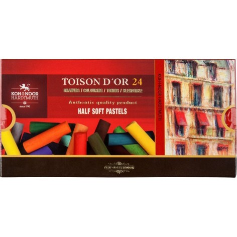 Крейда-пастель TOISON D'OR, 1/2, 24 кол.