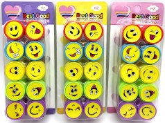 Н-р штампиків 25мм 10шт. "Смайлики" у блістері (20*18)