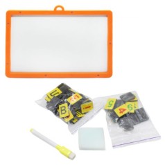 Доска магнитная, с набором букв и цифр (оанжевая)