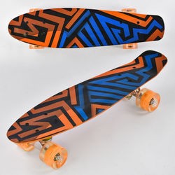 Скейт Best Board, дошка=55 см, колеса PU, світяться, d=6 см