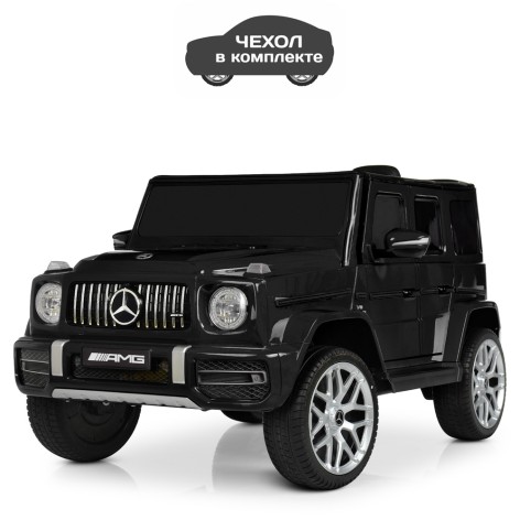 Джип M 4214EBLRS-2 (1шт) 2,4G, 2мот.30W, 1акум.12V7AH, муз.,світло, MP3,кол.EVA, шкір.сидін., фарб.чорний.