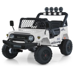 Джип 2566AEBLR-1(24V) (1шт) 2,4G, 4мотори35W, 1акум24V7AH, колесаEVA, шкір.сид, MP3, USB, BLUETOOTH, музика, світло, білий