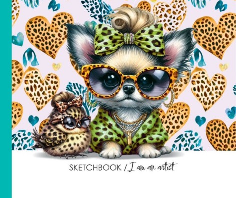 Скетчбук 7БЦ,  165х128 мм, 24 аркуша, бумага офсет 100 г/м2,  чистые арк. Мат. ламинация.диз.24355