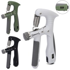 Еспандер кистьовий, 16,5-10-2,5см, 5-60кг, ел.лічильник, 3 кольори, бат(табл), у п/е 