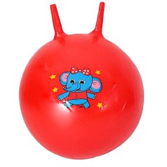 Мяч для фитнеса диаметр 35 см, высота с ушками 40 см, в пакете (КРАСНЫЙ)