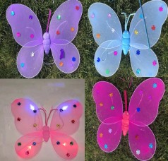 Карнавальний костюм крила метелика зі світлом 47*36см 4 кольори в п/е /300/