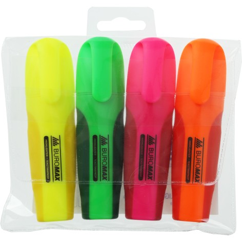 Набор из 4-х текст-маркеров Neon с гум. вставками