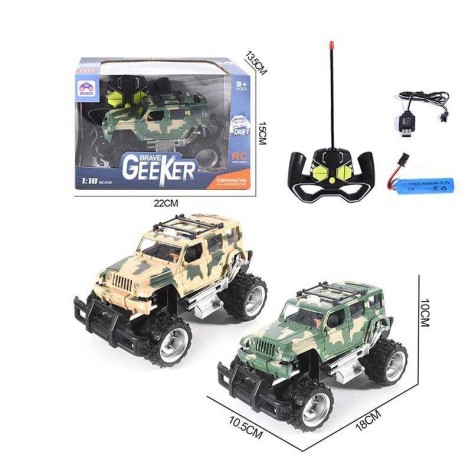 Радіокерований  джип 2 кольори, акумулятор 3.7V, пульт 27 Mhz, масштаб 1:18, в кор. 