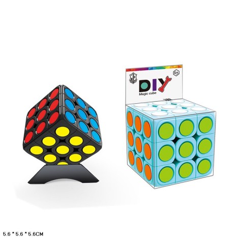Кубик логіка 3*3 DIY 2 кольори, з підставкою, 5,6*5,6*5,6 см