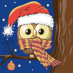 Набір для розпису за номерами Сова на дереві розміром 20х20 см (HH5295)