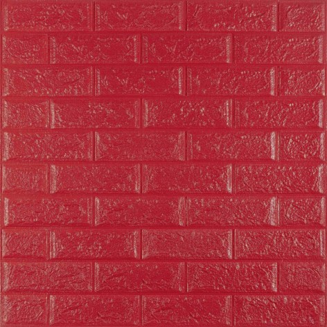 3D панель самоклеюча 700х770х5мм цегла Малинова-червона (108-5) SW-00001364
