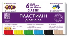 Пластилін CLASSIC 6 кольорів, 120г, KIDS Line