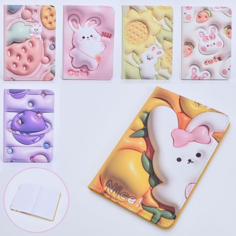 Набор канцелярский блокнот, клетка, 6 видов, п/э, 21-14-1,5см 