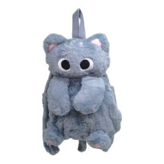 Рюкзак Котик, висота 35см, 1 містке відділення, знімні регульовані ремінці (сірий)