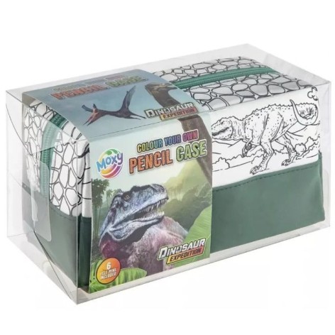 Dinosaur Expedition Пенал-раскраска с фломастерами