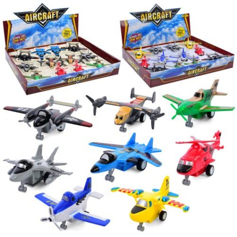 Літак інерц, 11см, 2віді, (6відів) /18/216/12шт в кор.39-30-6см