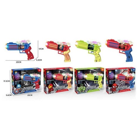 Пістолет 4 види, герой, звук, підсвічування, в кор. 22*17,5*5,6 см, мікс видів 