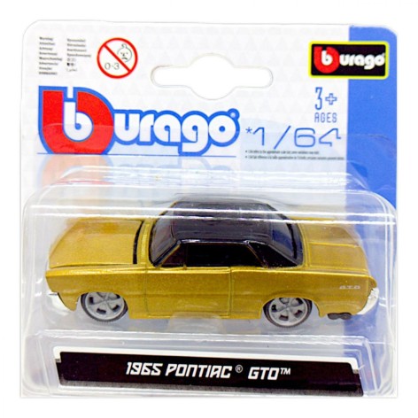 Машинка металлическая (коллекционная) "1965 Pontiac GTO", золотистый.