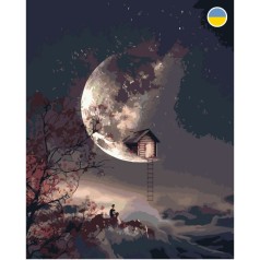 Картина по номерам Лунная ночь 40*50 см Оригами LW 3105