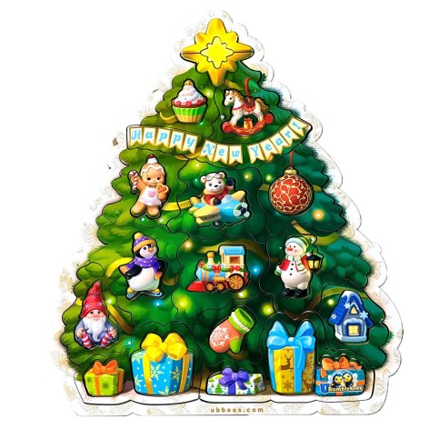 Пазл Ubee "Новорічна ялинка" 33 деталі (ПСФ137)
