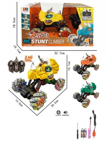 Радіокерована машина з роликовими колесами 3 кольори з підсвічуванням та музикою