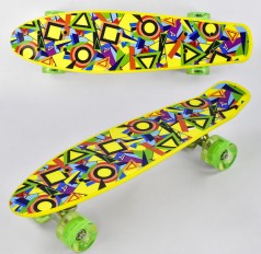 Скейт Best Board, дошка = 55см, колеса PU, СВІТЛЯТЬСЯ, d = 6см
