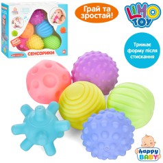 Іграшка для купання м'яч, 6 шт., пискавка, 2 види, у кор-ці, 21-18-7 см. 