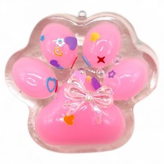 Лапка-антистрес, таба, 6 см, прозора рожева