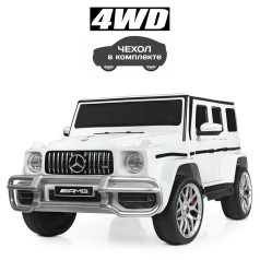 Джип на пульті дитячий M 4259EBLR-1 (1шт) 2,4G, 4 мотори45W, 2 акум.12V7AH, USB, EVA, шкір.сид. , муз., світло, білий.