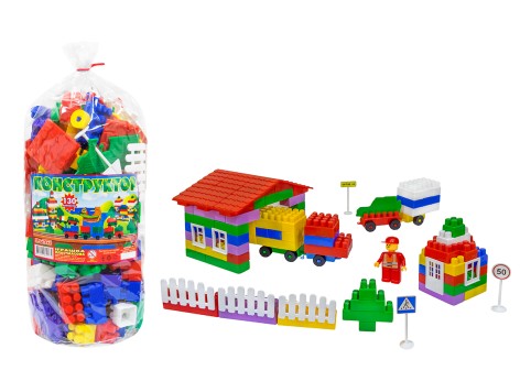 Конструктор дитячий Promtex з великими деталями, 130 елементів 4013