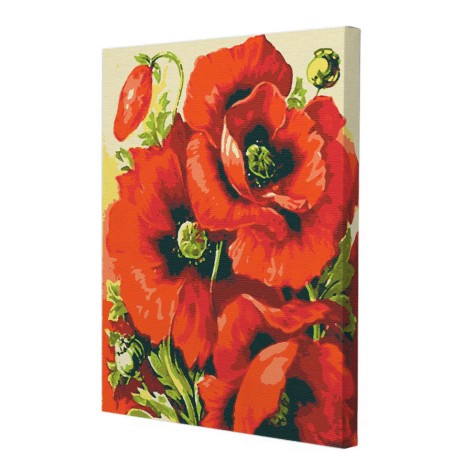 Картина по номерам Riviera Blanca "Маки" 40x50 см 20 цветов (RB-0244)