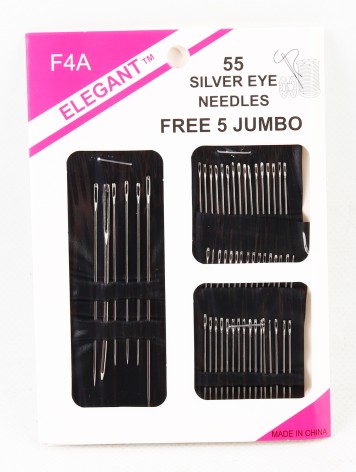 УЦЕНКА 30% Набор игл на блистере 55 штук 10,5*15,5см F4A55, 5 шт. в уп. //