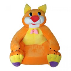 Мягкое детское кресло Котик оранжевый