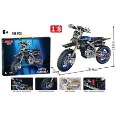 Конструктор “Мотоцикл”, 498 деталей, гумовые шины, движущиеся элементы, в кор. 