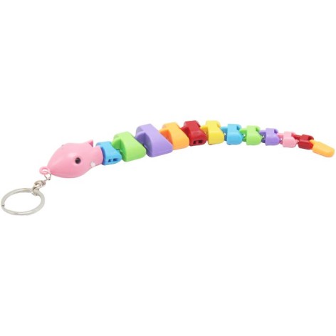 Антистрес брелок "Змія", рожевий