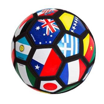 Футбольний м'яч BT-FB-0195 прапори PVC 280г 2-х шаровий