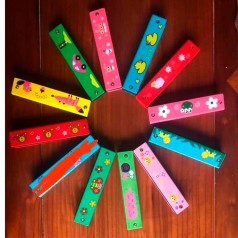 Дерев'яна іграшка Гармошка губна, 13-3-2см, мікс видів, у п/е 