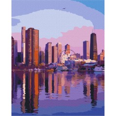 Картина за номерами: Мегаполіс на світанку