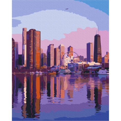 Картина за номерами: Мегаполіс на світанку